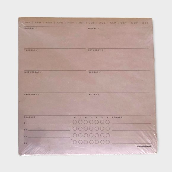russel and hazel Undated Perpetual Planning Blush weekly planning desktop pad - Picture 2 of 5
